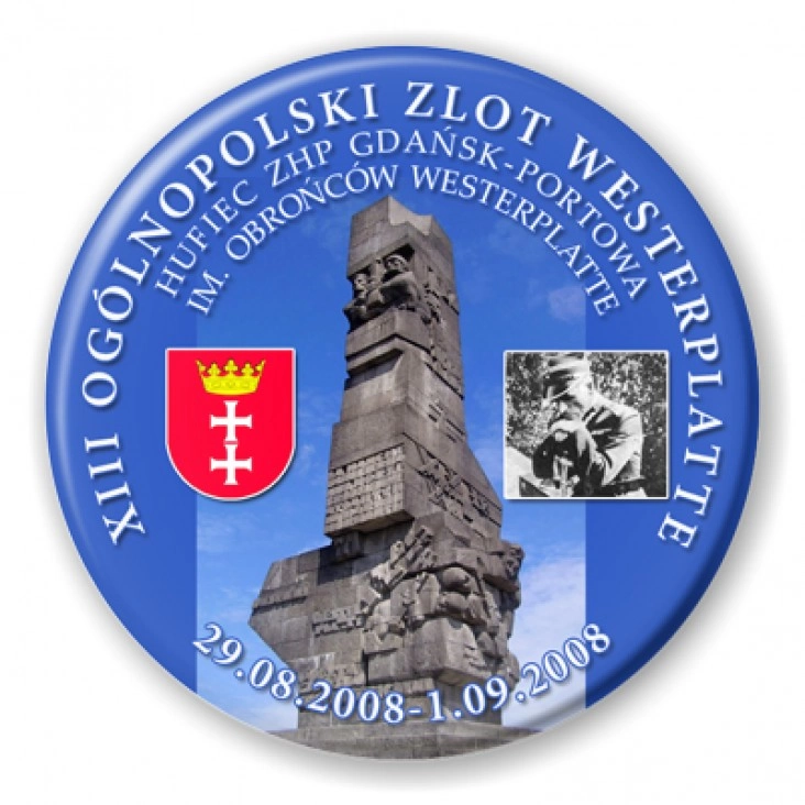 przypinka XIII Ogólnopolski Zlot Westerplatte