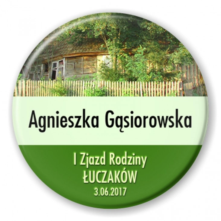 przypinka 1 zjazd rodziny Łuczaków