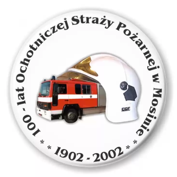 przypinka 100-lat Ochotniczej Straży Pożarnej w Mosinie