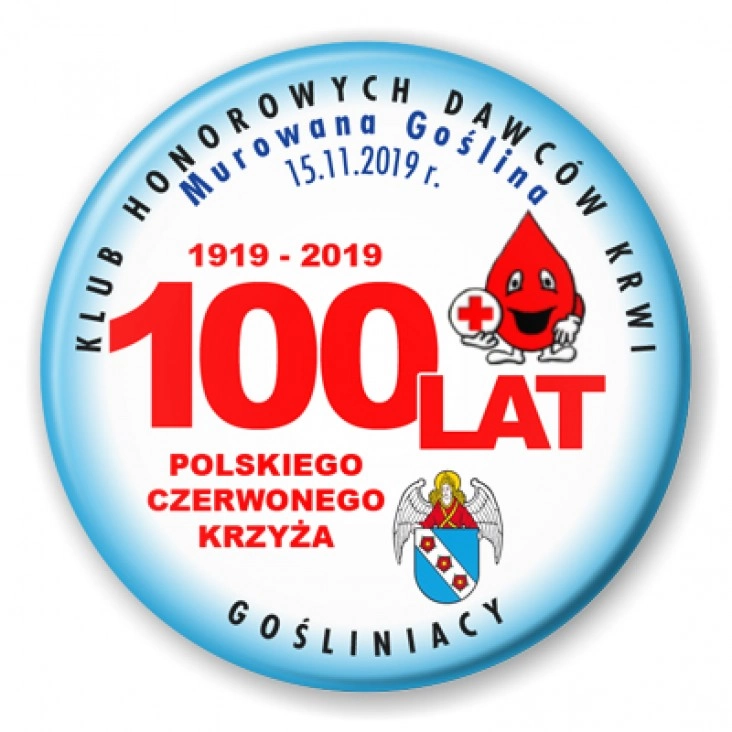 przypinka 100 lat PCK 