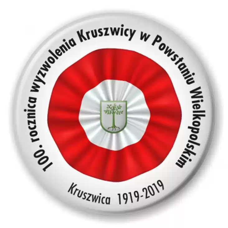 przypinka 100. rocznica wyzwolenia Kruszwicy