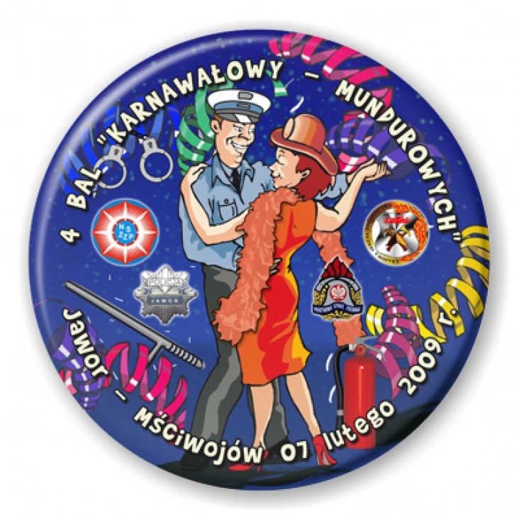 przypinka 4 Bal Karnawałowy mundurowych w Jaworze