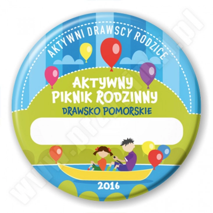 przypinka Aktywny Piknik Rodzinny