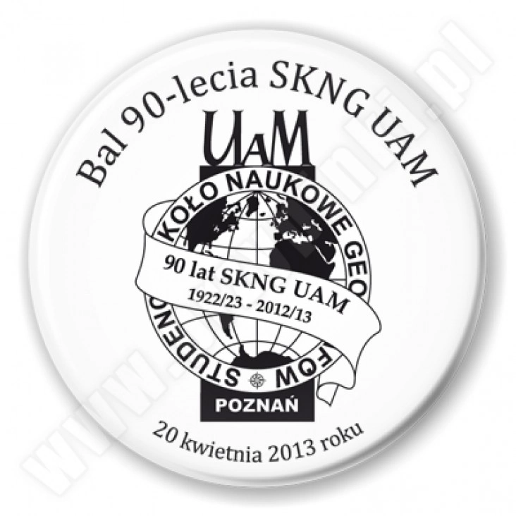przypinka Bal 90-lecia SKNG UAM