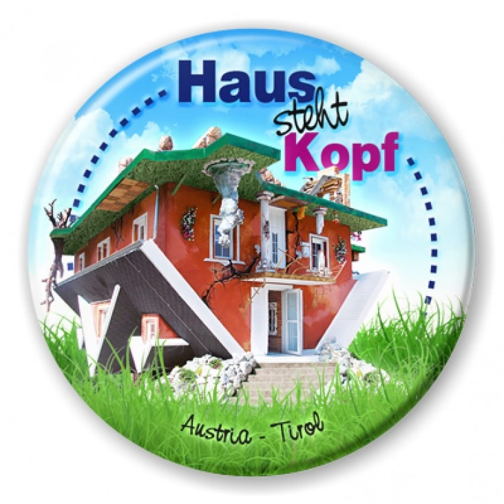 przypinka Haus steht Kopf
