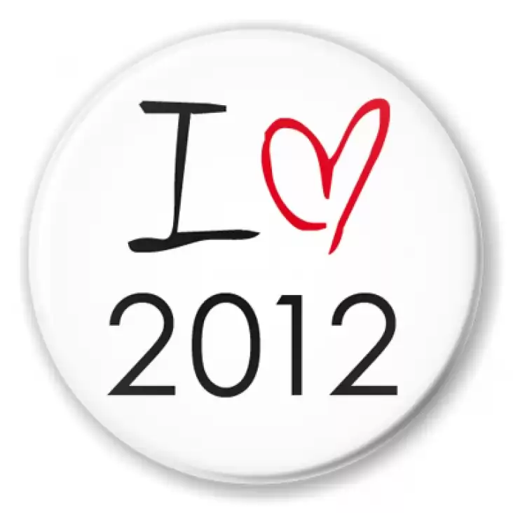 przypinka I love 2012