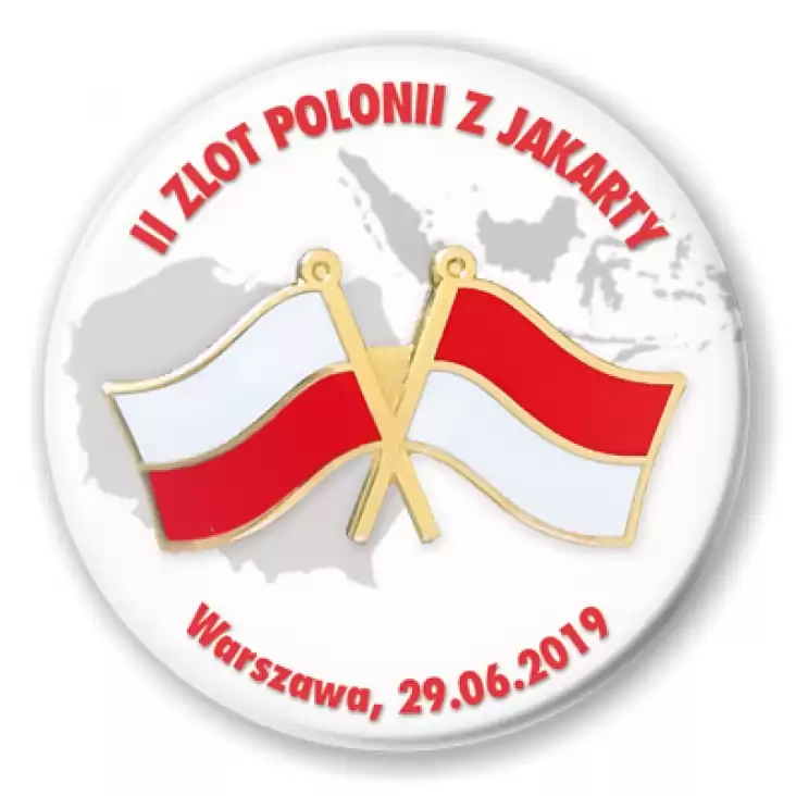 przypinka II Zlot Polonii z Jakarty