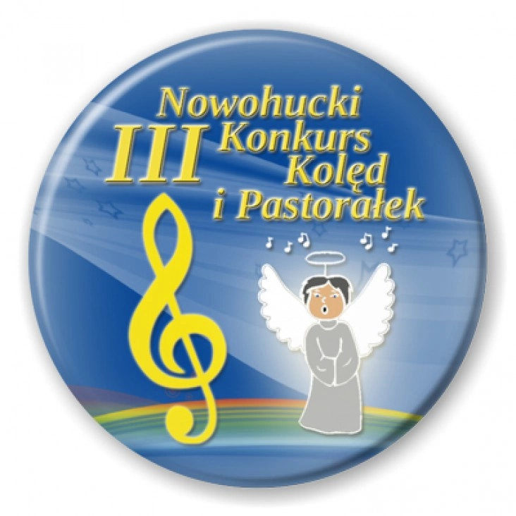 przypinka III Nowohucki Konkurs Kolęd i Pastorałek