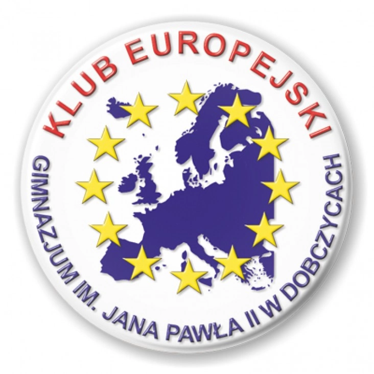 przypinka Klub Europejski - Gimnazjum w Dobrzycach