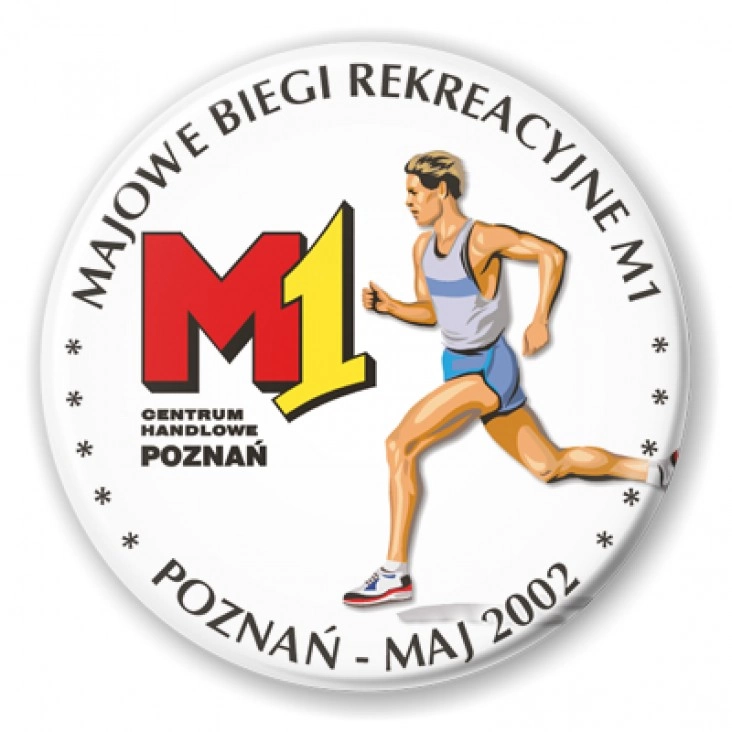 przypinka Majowe Biegi Rekreacyjne M1 2002