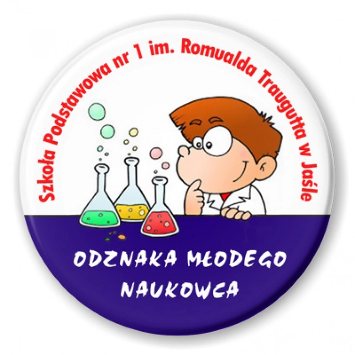 przypinka Odznaka Młodego Naukowca