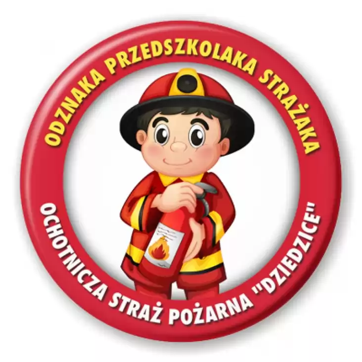 przypinka Odznaka Przedszkolaka Strażaka