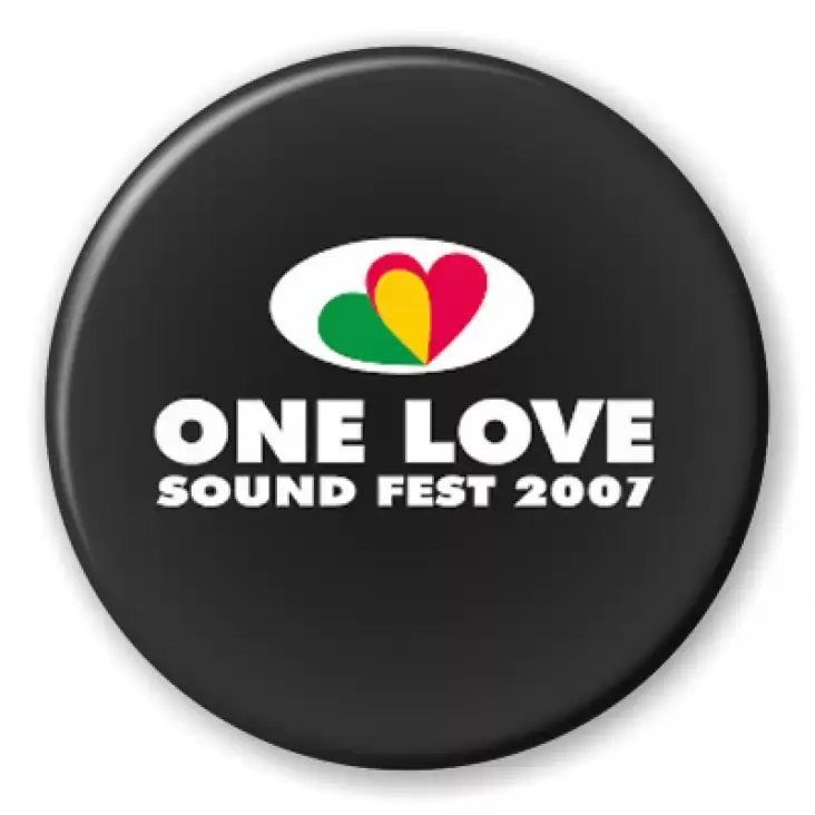 przypinka One Love Sound Fest 2007 - czarne
