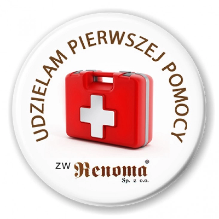 przypinka Pierwsza Pomoc - Renoma