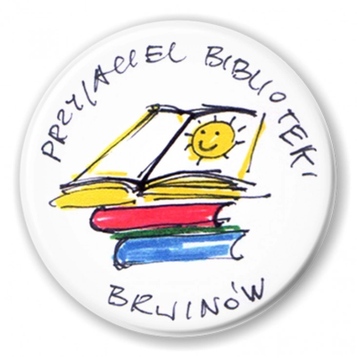 przypinka Przyjaciel Biblioteki - Brwinów
