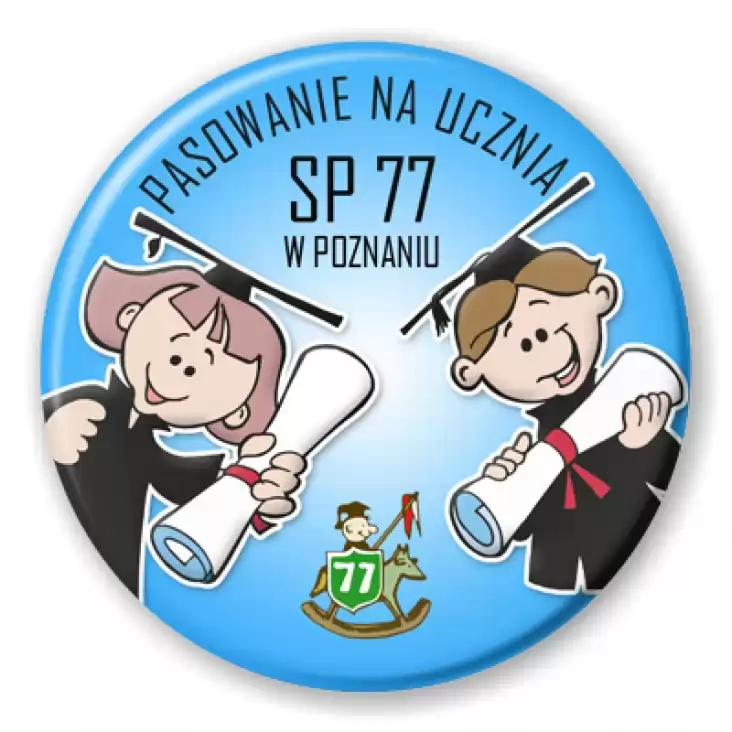 przypinka SP 77 w Poznaniu