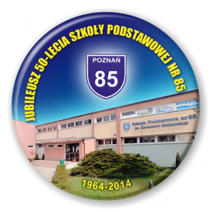 przypinka SP nr 85 w Poznaniu - Jubileusz 50-lecia