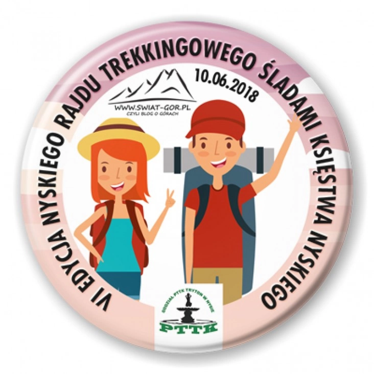 przypinka VI Edycja Nyskiego Rajdu Trekkingowego