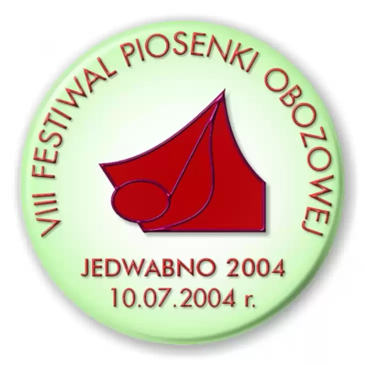 przypinka VIII Festiwal Piosenki Obozowej - Jedwabno 2004