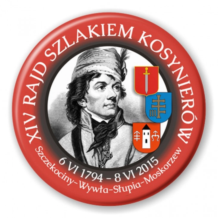 przypinka XIV Rajd Szlakiem Kosynierów