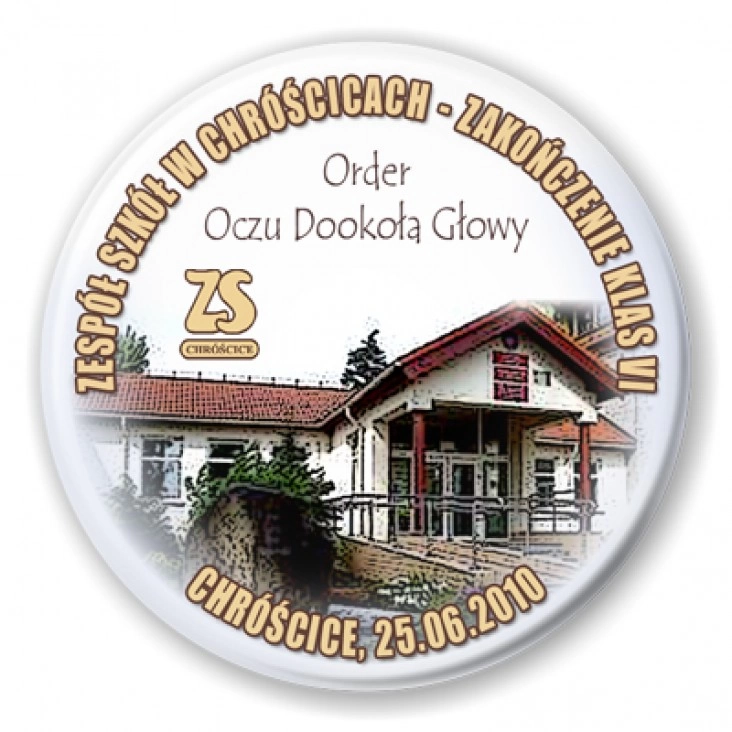 przypinka ZS w Chróścicach - zakończenie roku 2010