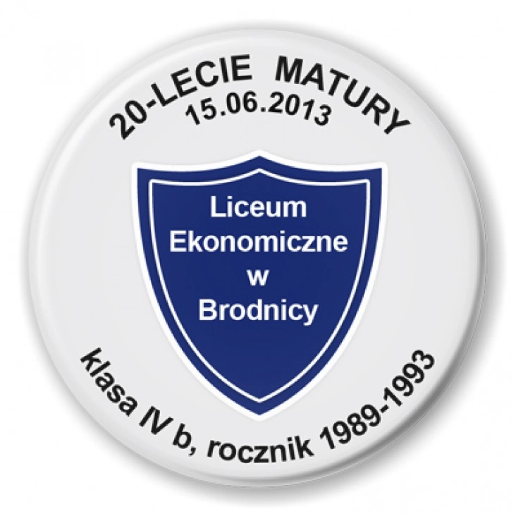 przypinka 20-lecie matury