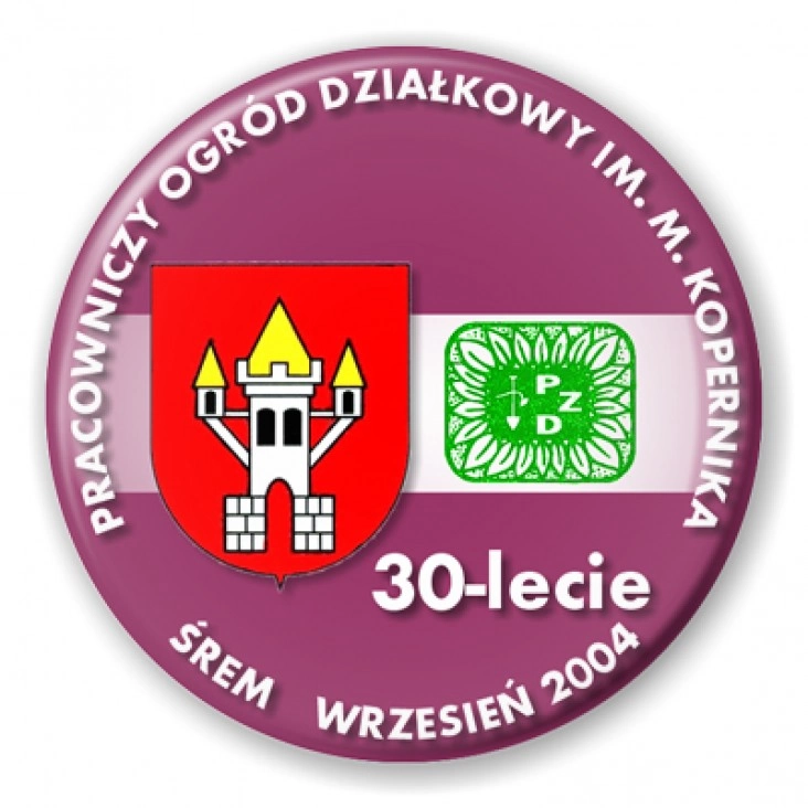 przypinka 30-lecie POD w Śremie