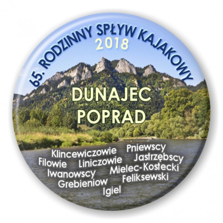 przypinka 65. Rodzinny Spływ Kajakowy