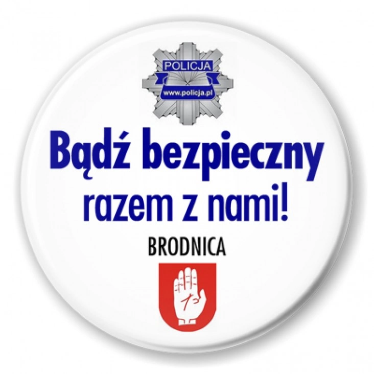 przypinka Bądź bezpieczny