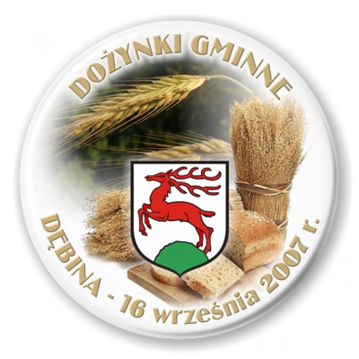 przypinka Dożynki Gminne - Dębina