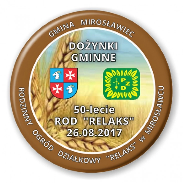 przypinka Dożynki Gminne Mirosławiec 2017