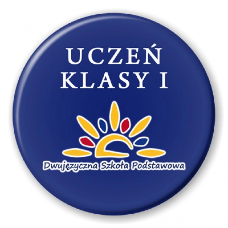 przypinka Dwujęzyczna Szkoła Podstawowa 1