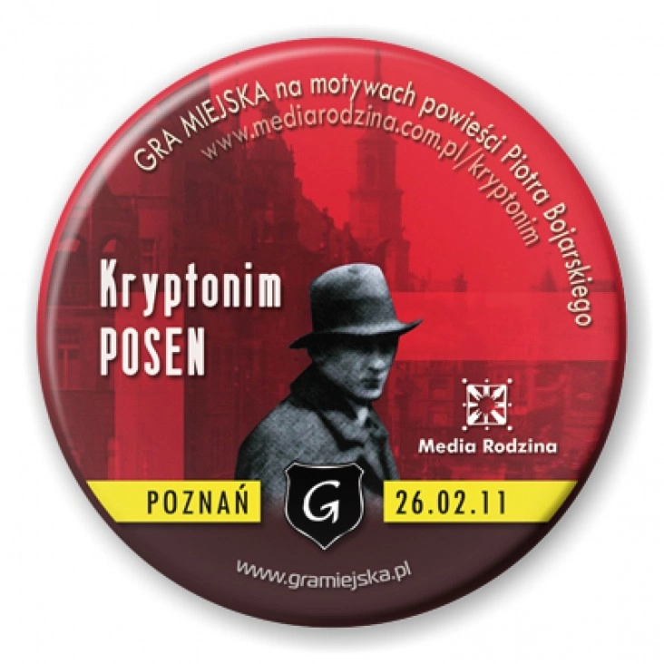 przypinka Gra Miejska - Kryptonim Posen