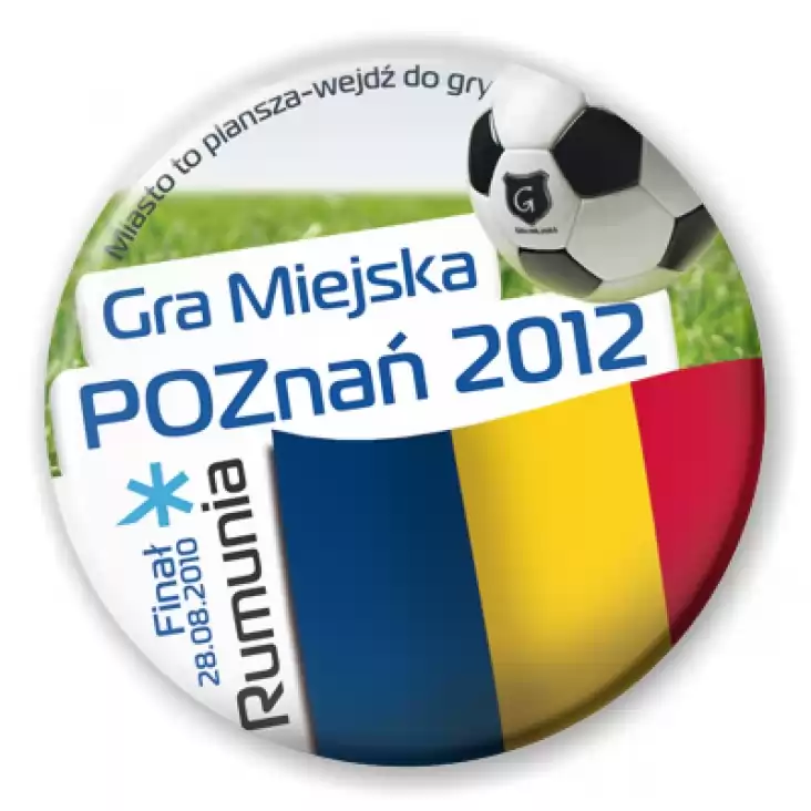 przypinka Gra Miejska - Poznań 2012 - Rumunia
