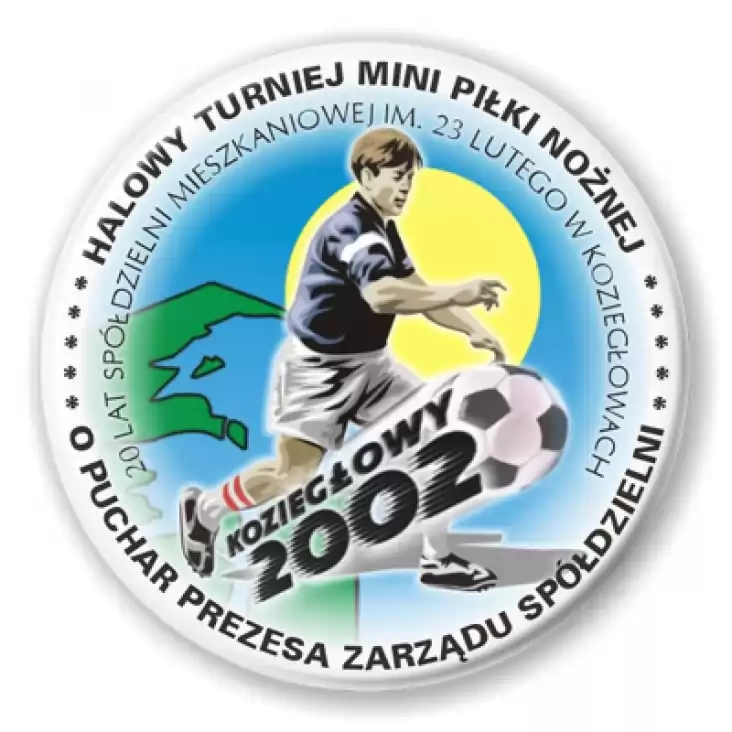 przypinka Halowy turniej mini piłki nożnej - Koziegłowy 2002