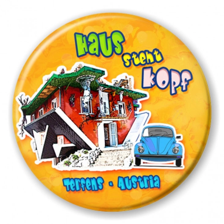 przypinka Haus Steht Kopf