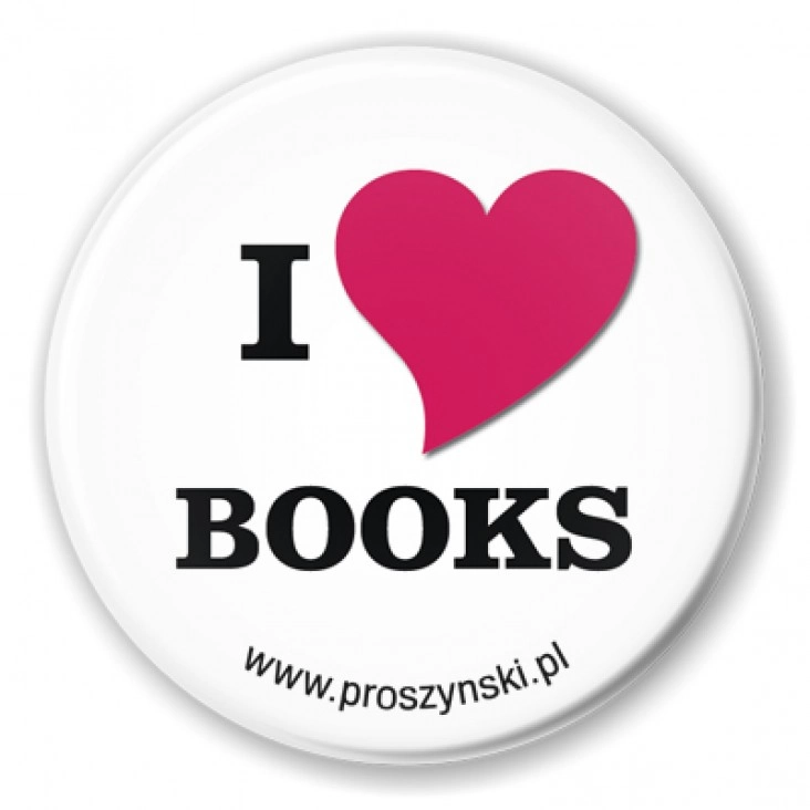 przypinka I love books