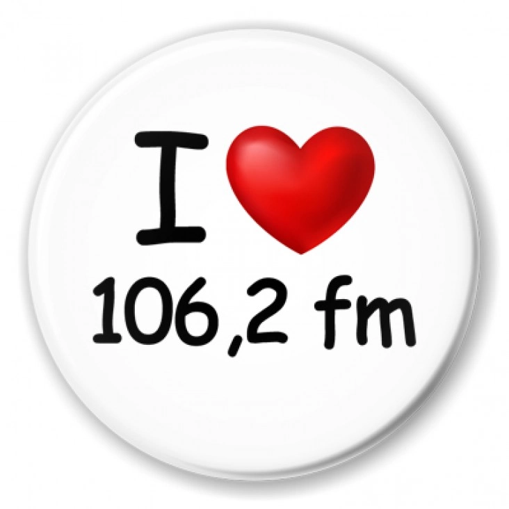 przypinka I love 106,2 fm