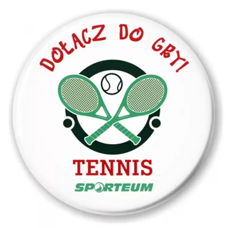 przypinka I love tennis - Sporteum