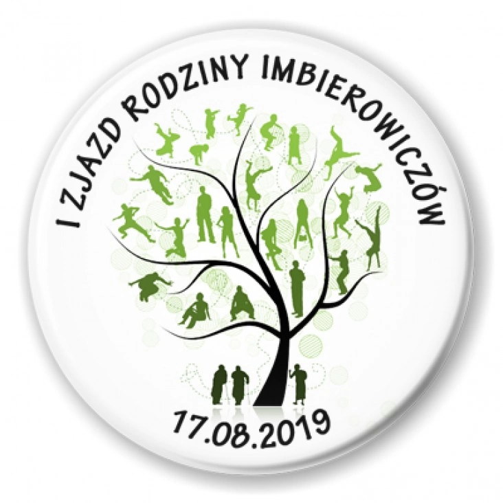 przypinka I zjazd Rodziny Imbierowiczów