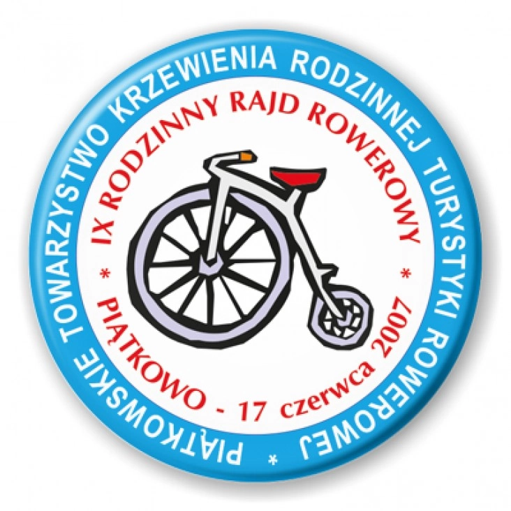 przypinka IX Rajd Rodzinny Rowerowy - Poznań Piątkowo 2007