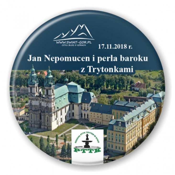 przypinka Jan Nepomucen i perła baroku z Trytonkami