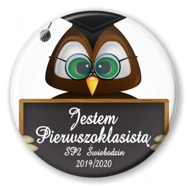 przypinka Jestem pierwszoklasistą