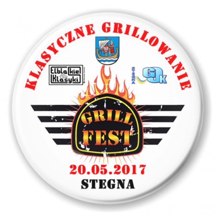 przypinka Klasyczne grillowanie