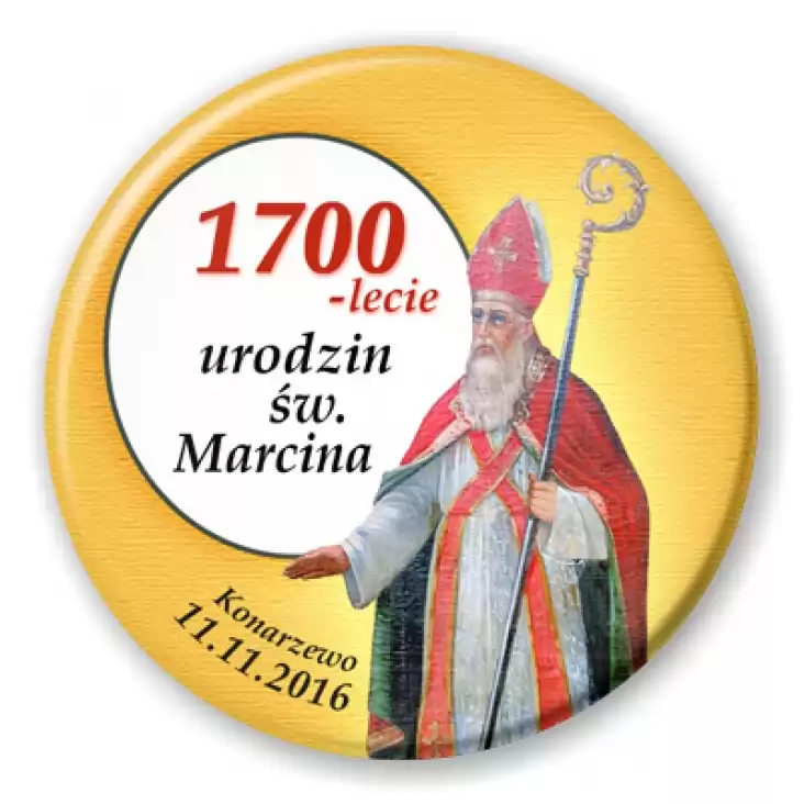 przypinka 1700-lecie urodzin św. Marcina