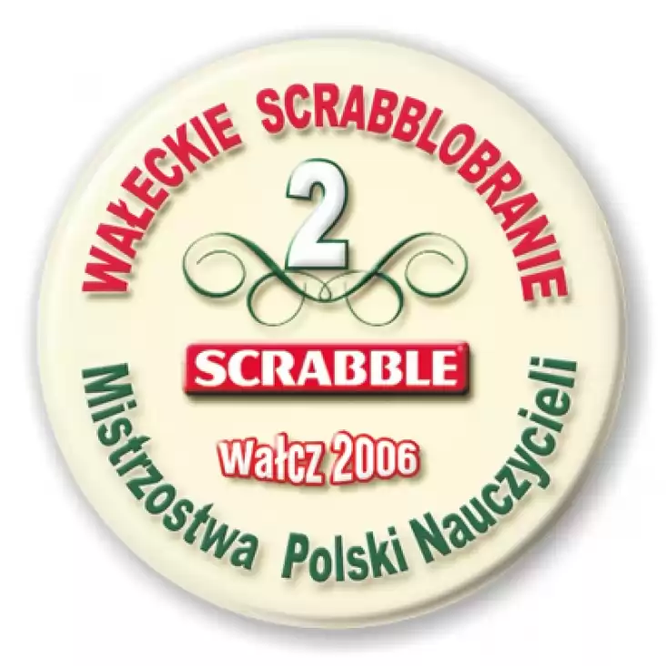 przypinka Mistrzostwa Polski Nauczycieli - Scrabble 2006