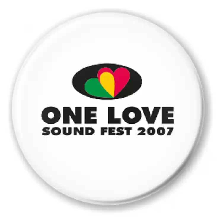 przypinka One Love Sound Fest 2007 - białe