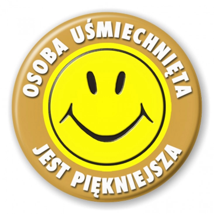 przypinka Osoba uśmiechnięta