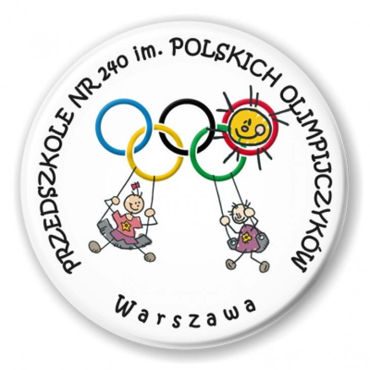 przypinka Przedszkole im. Polskich Olimpijczyków