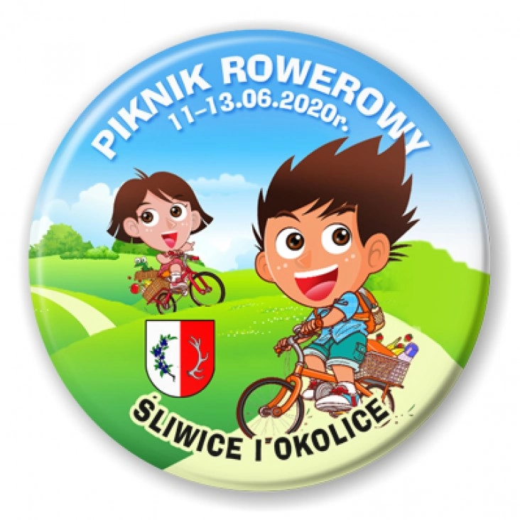 przypinka Rajd rowerowy Śliwice